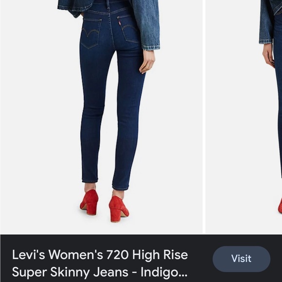 Levi’s 720 Stretch High Rise Super Skinny Jeans - Picture 4 of 10